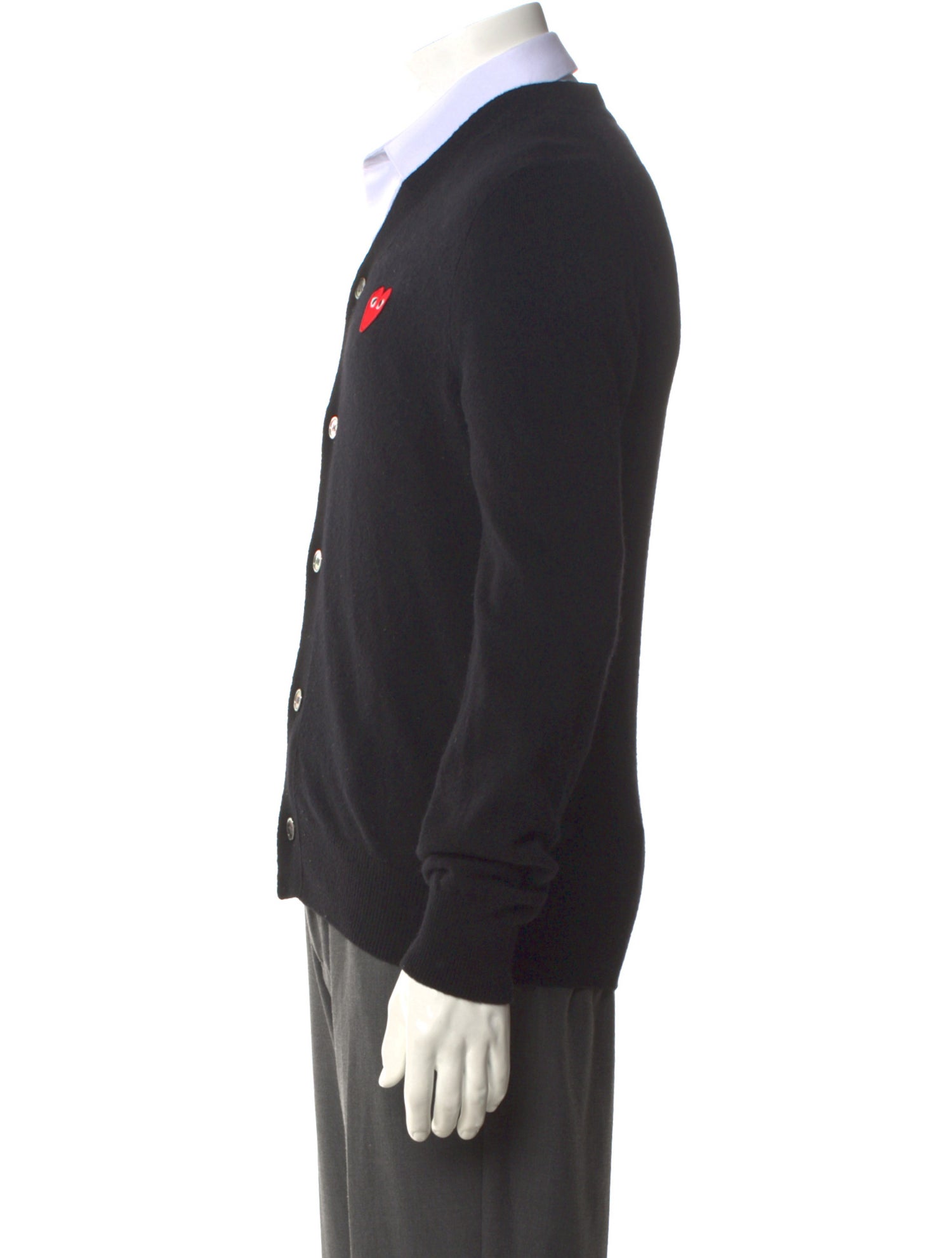 Comme des Garçons Play Wool Graphic Print Cardigan