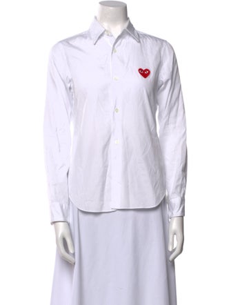 Comme des Garçons Play Long Sleeve Button-Up Top