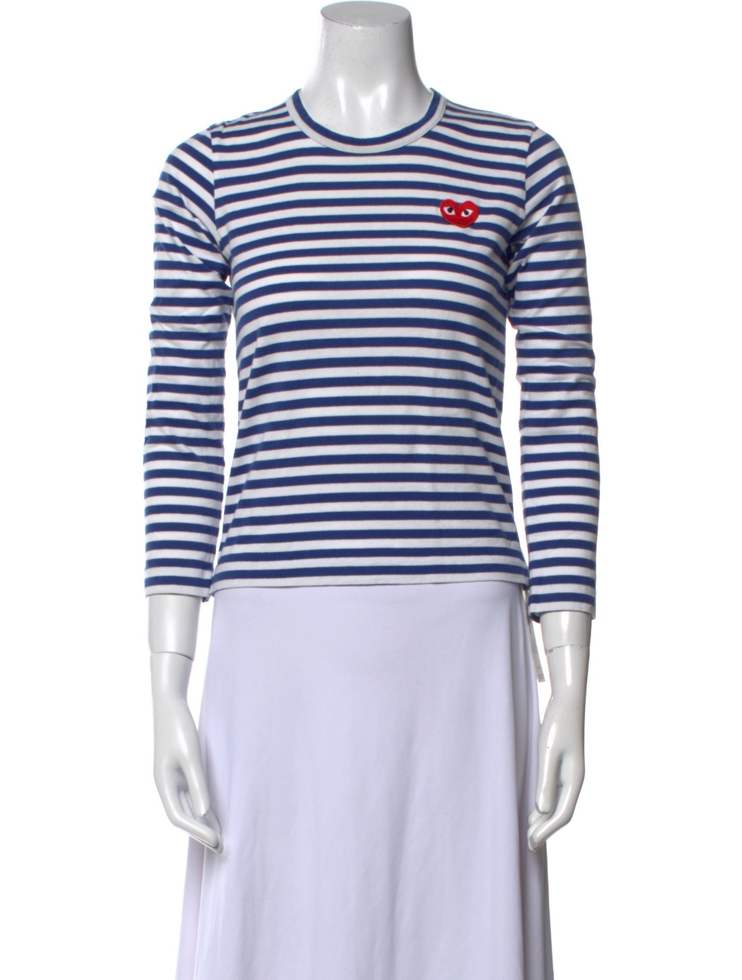 Comme des Garçons Play Striped Crew Neck Top