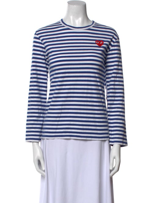 Comme des Garçons Play Striped Crew Neck Top