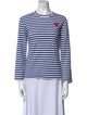 Comme des Garçons Play Striped Crew Neck Top