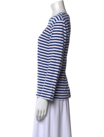 Comme des Garçons Play Striped Crew Neck Top