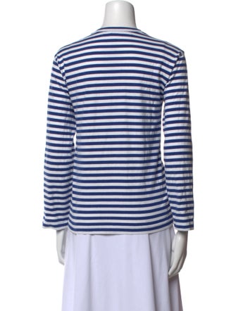 Comme des Garçons Play Striped Crew Neck Top
