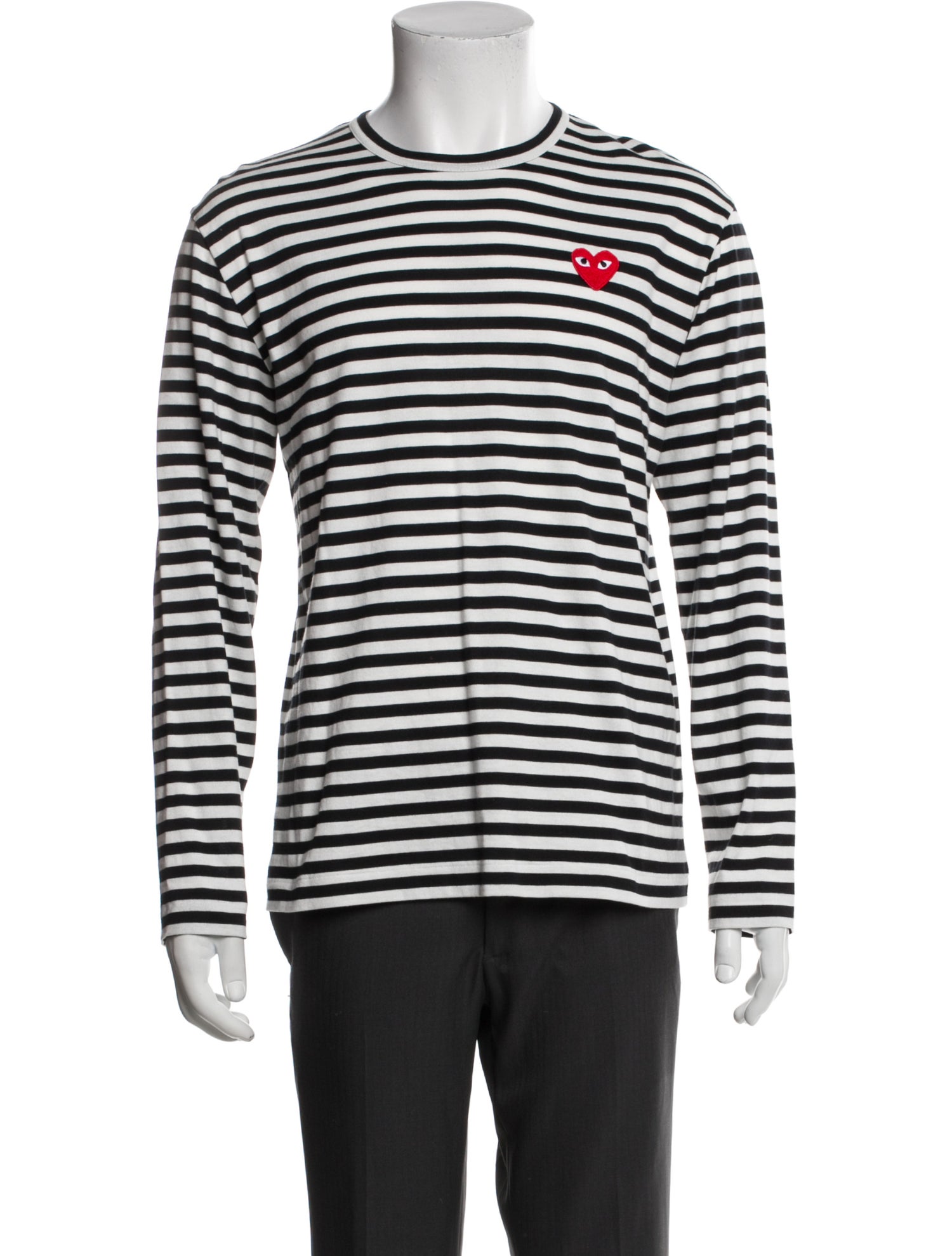 Comme des Garçons Play Striped Crew Neck T-Shirt