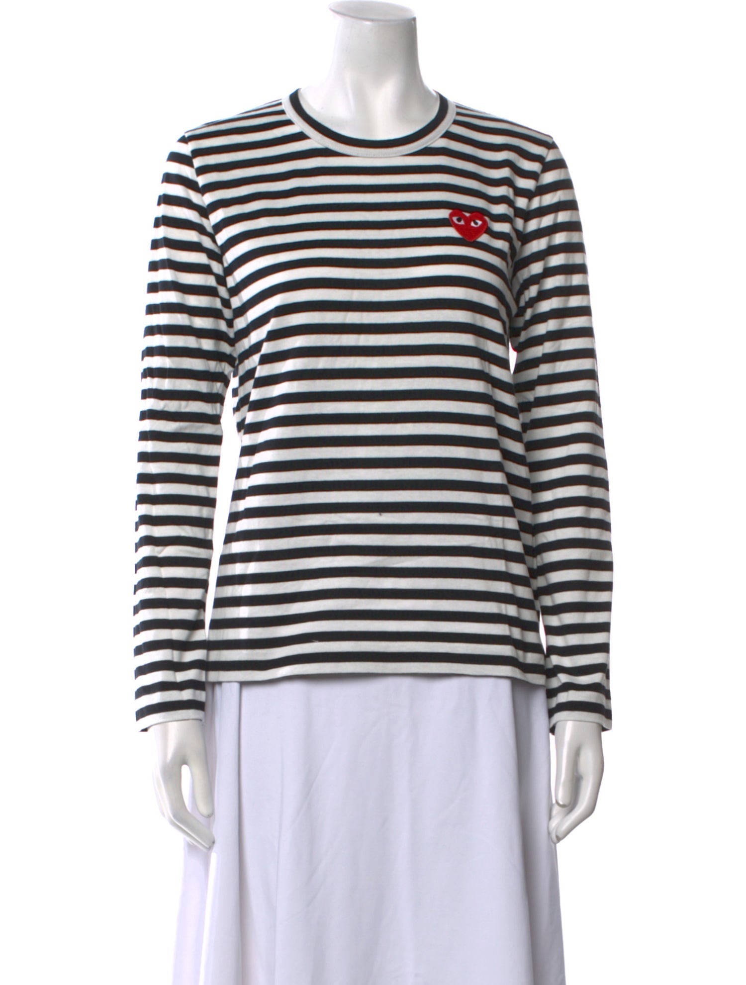 Comme des Garçons Play Striped Crew Neck Top w/ Tags