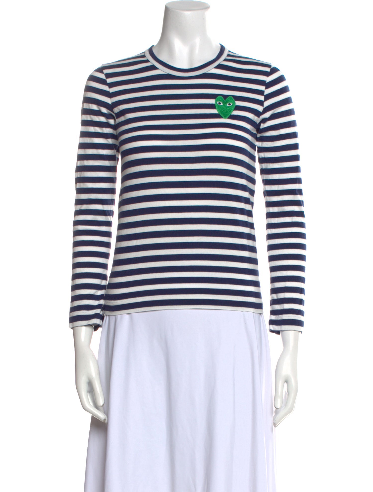 Comme des Garçons Play Striped Crew Neck Top