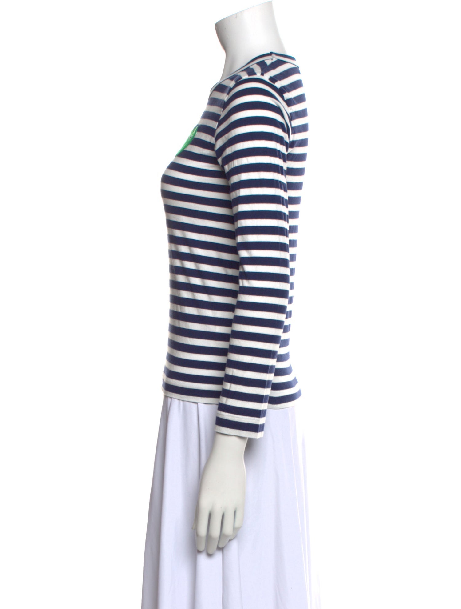 Comme des Garçons Play Striped Crew Neck Top