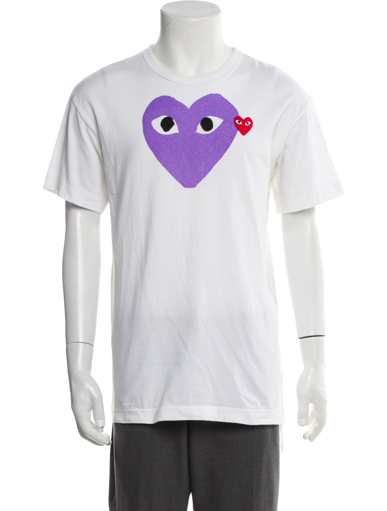 Comme des Garçons Play Graphic Print V-Neck T-Shirt