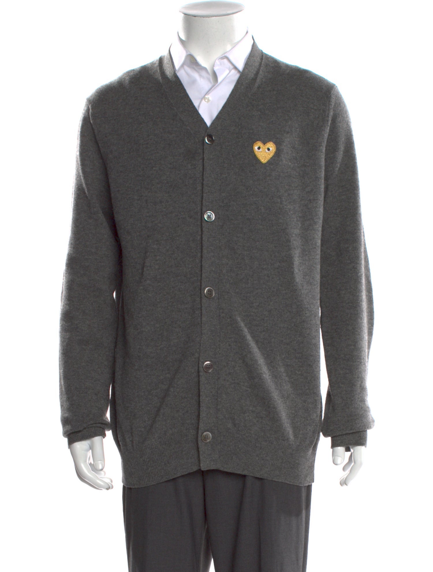 Comme des Garçons Play V-Neck Long Sleeve Cardigan