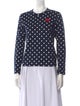 Comme des Garçons Play Polka Dot Print Crew Neck Button-Up Top