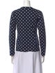 Comme des Garçons Play Polka Dot Print Crew Neck Button-Up Top