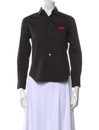 Comme des Garçons Play Long Sleeve Button-Up Top