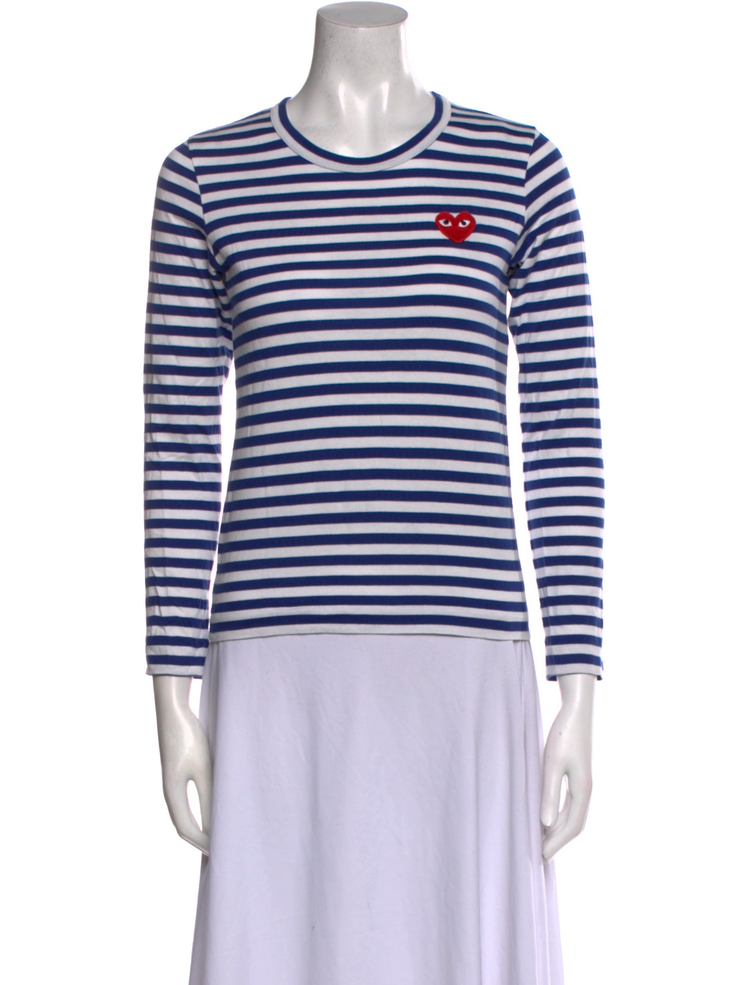 Comme des Garçons Play Striped Crew Neck Top