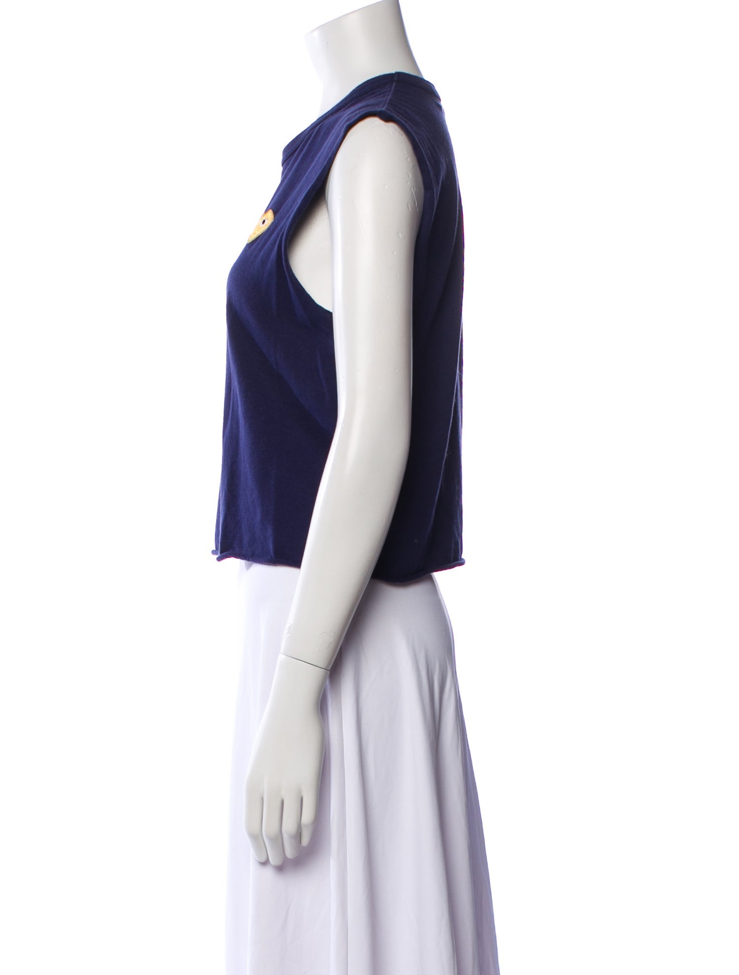 Comme des Garçons Play Graphic Print Crew Neck Crop Top