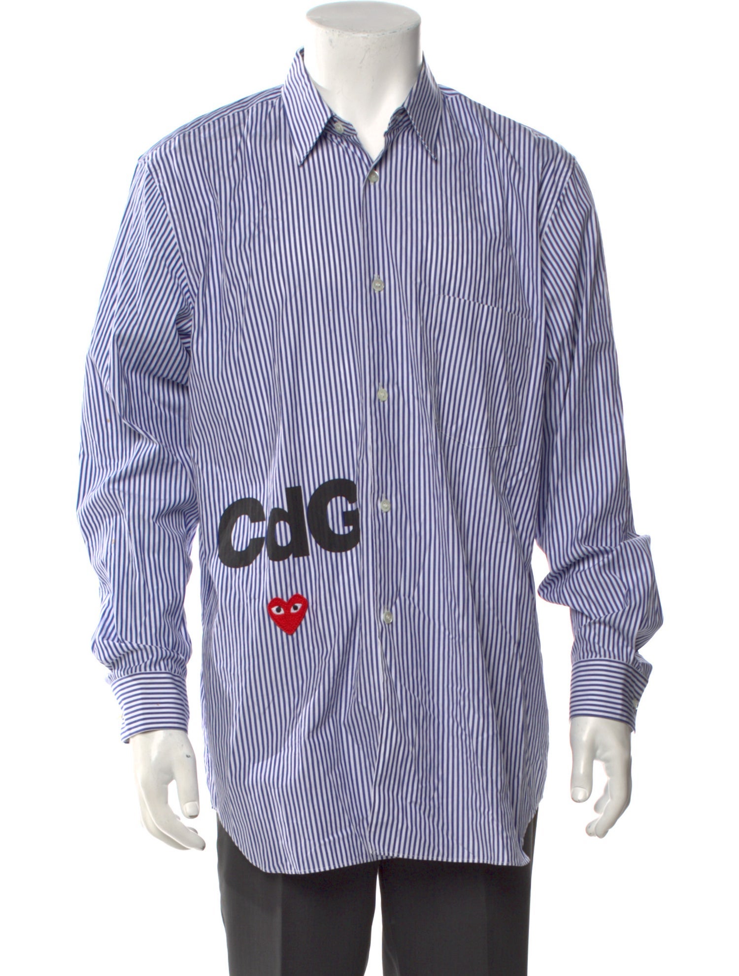 Comme des Garçons Play Striped Long Sleeve Shirt