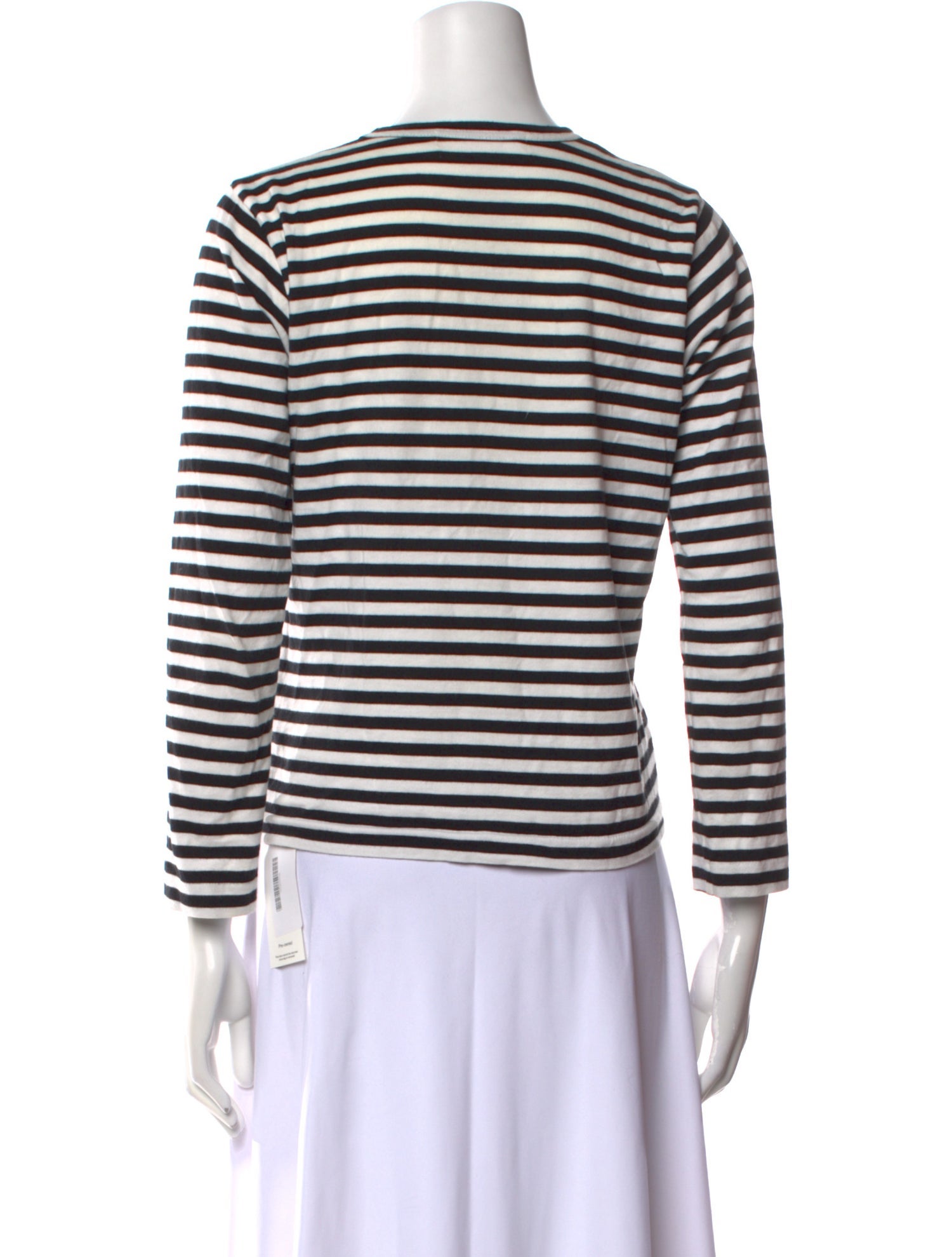 Comme des Garçons Play Striped Crew Neck Top