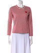 Comme des Garçons Play Striped Crew Neck Top
