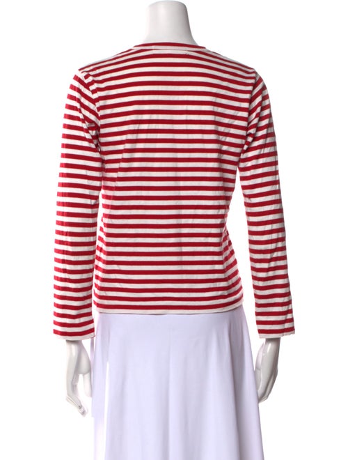 Comme des Garçons Play Striped Crew Neck Top