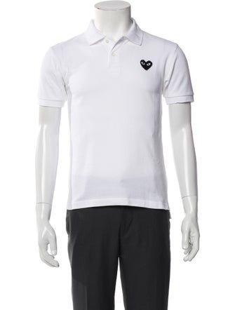 Comme des Garçons Play V-Neck Short Sleeve Polo Shirt