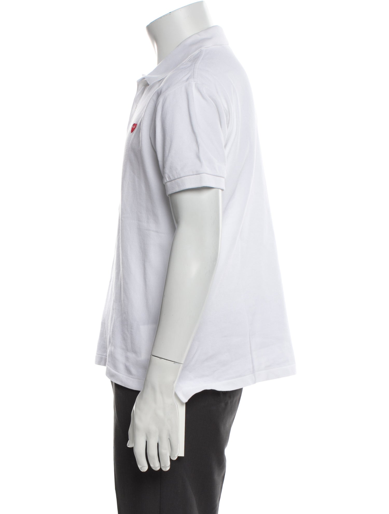 Comme des Garçons Play Collar Short Sleeve Polo Shirt