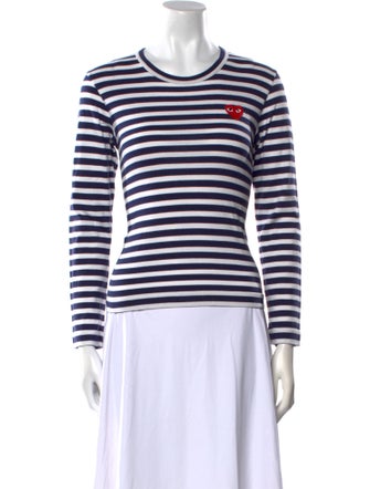 Comme des Garçons Play Striped Crew Neck T-Shirt