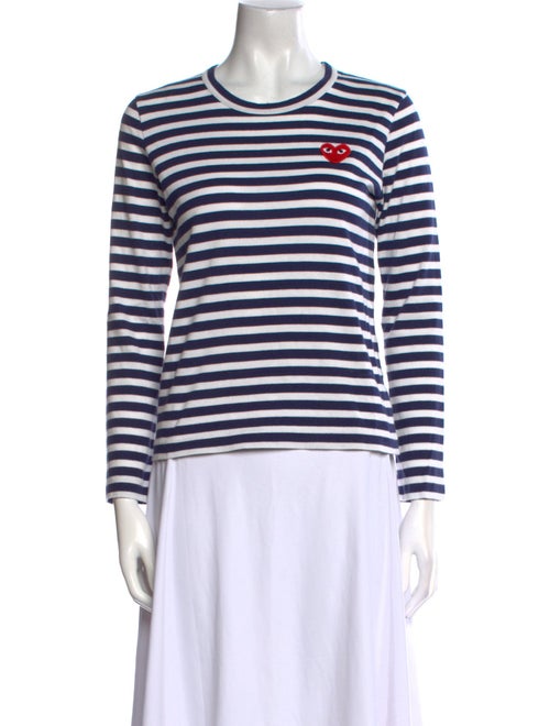 Comme des Garçons Play Striped Crew Neck Top