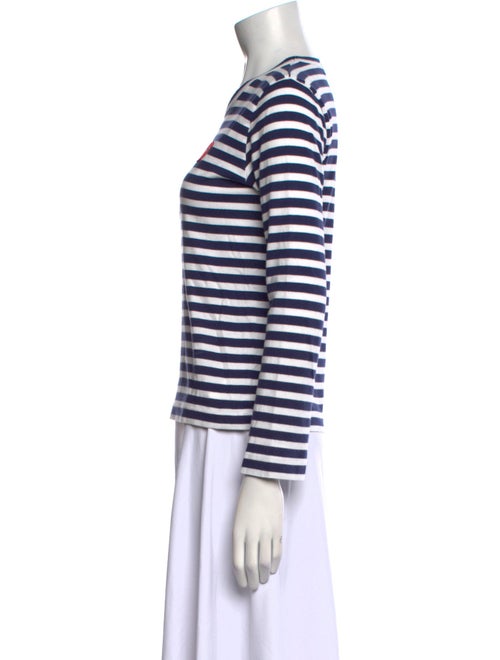 Comme des Garçons Play Striped Crew Neck Top