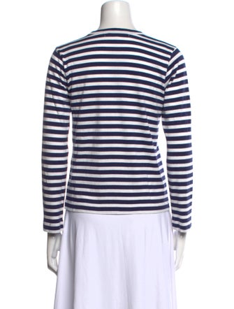 Comme des Garçons Play Striped Crew Neck Top