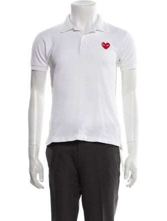 Comme des Garçons Play Collar Short Sleeve Polo Shirt