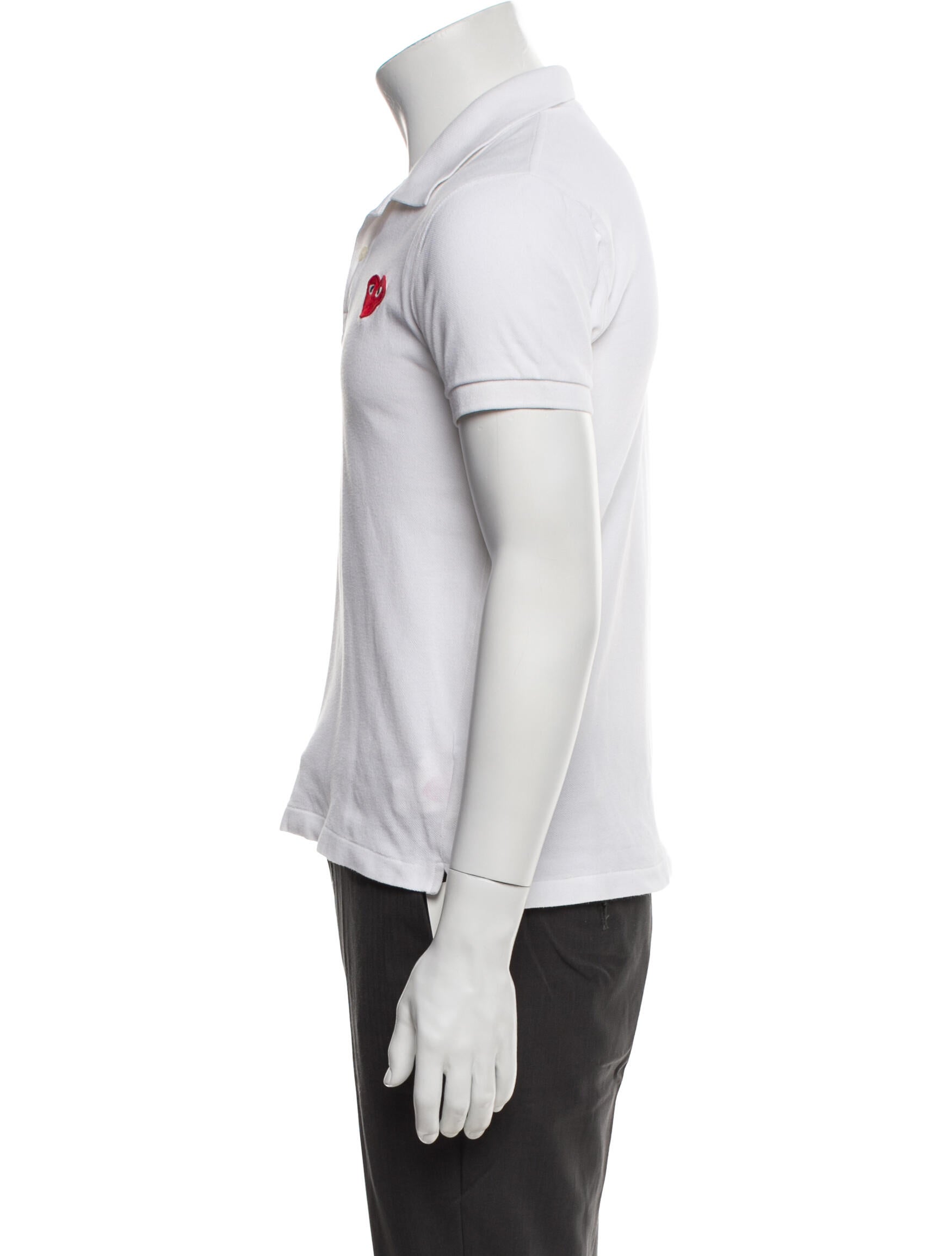 Comme des Garçons Play Collar Short Sleeve Polo Shirt