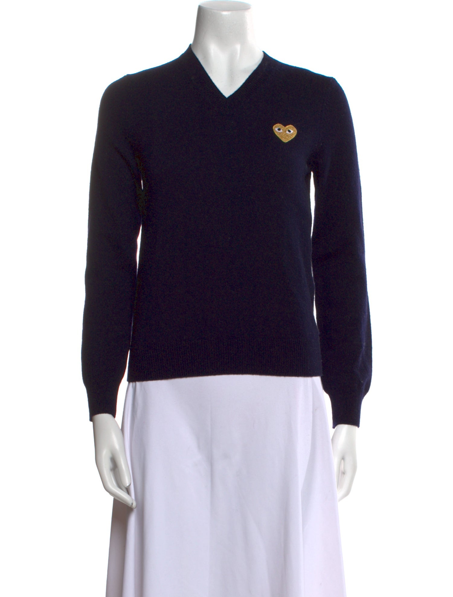 Comme des Garçons Play Wool V-Neck Sweater