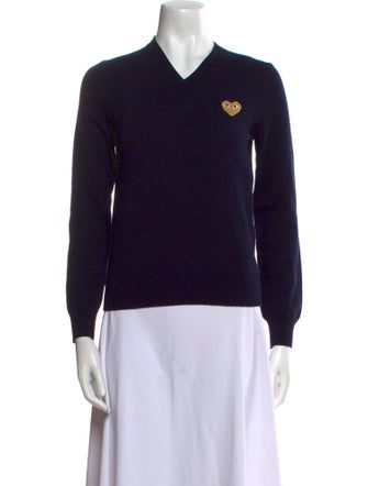 Comme des Garçons Play Wool V-Neck Sweater