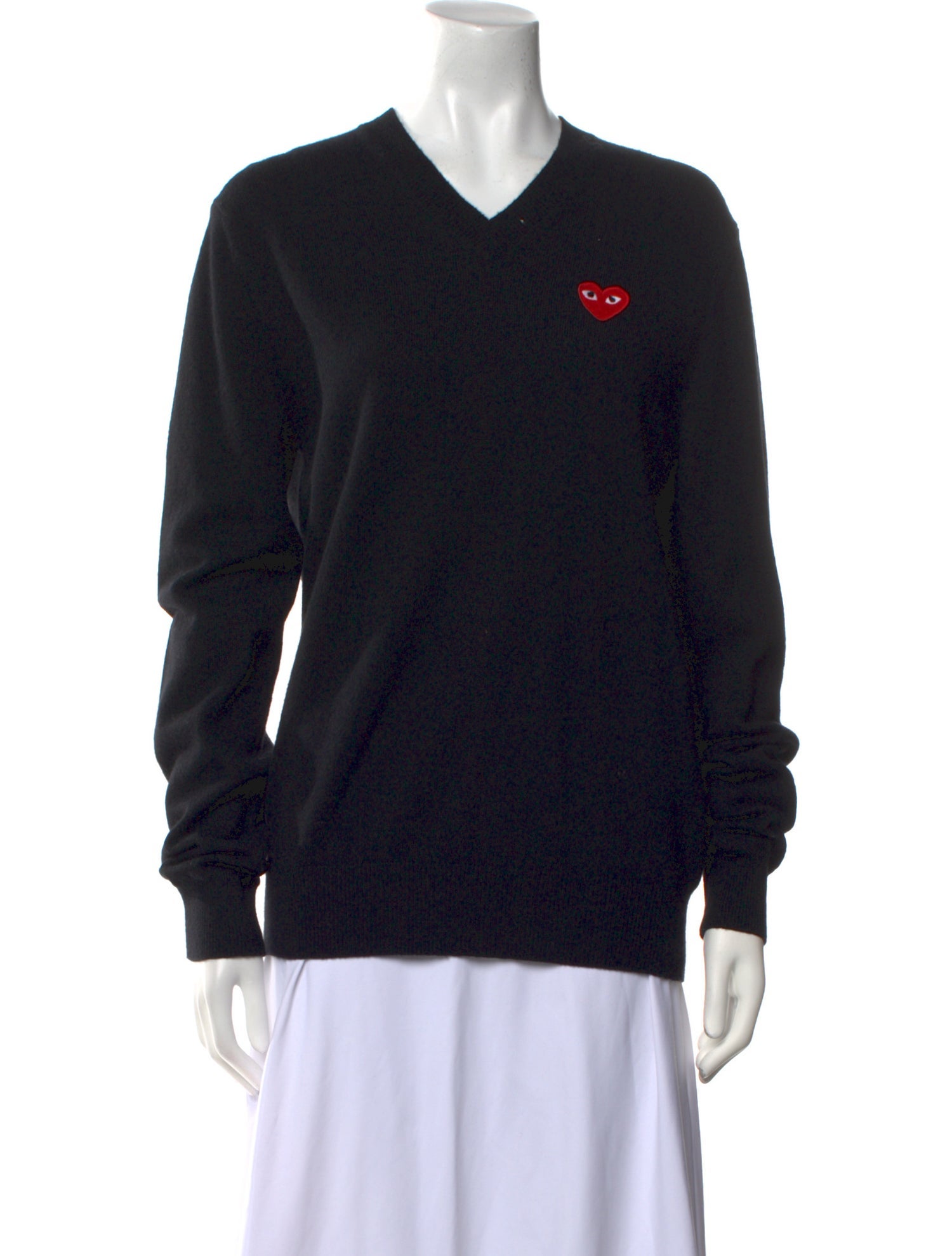 Comme des Garçons Play Wool V-Neck Sweater