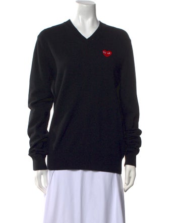Comme des Garçons Play Wool V-Neck Sweater