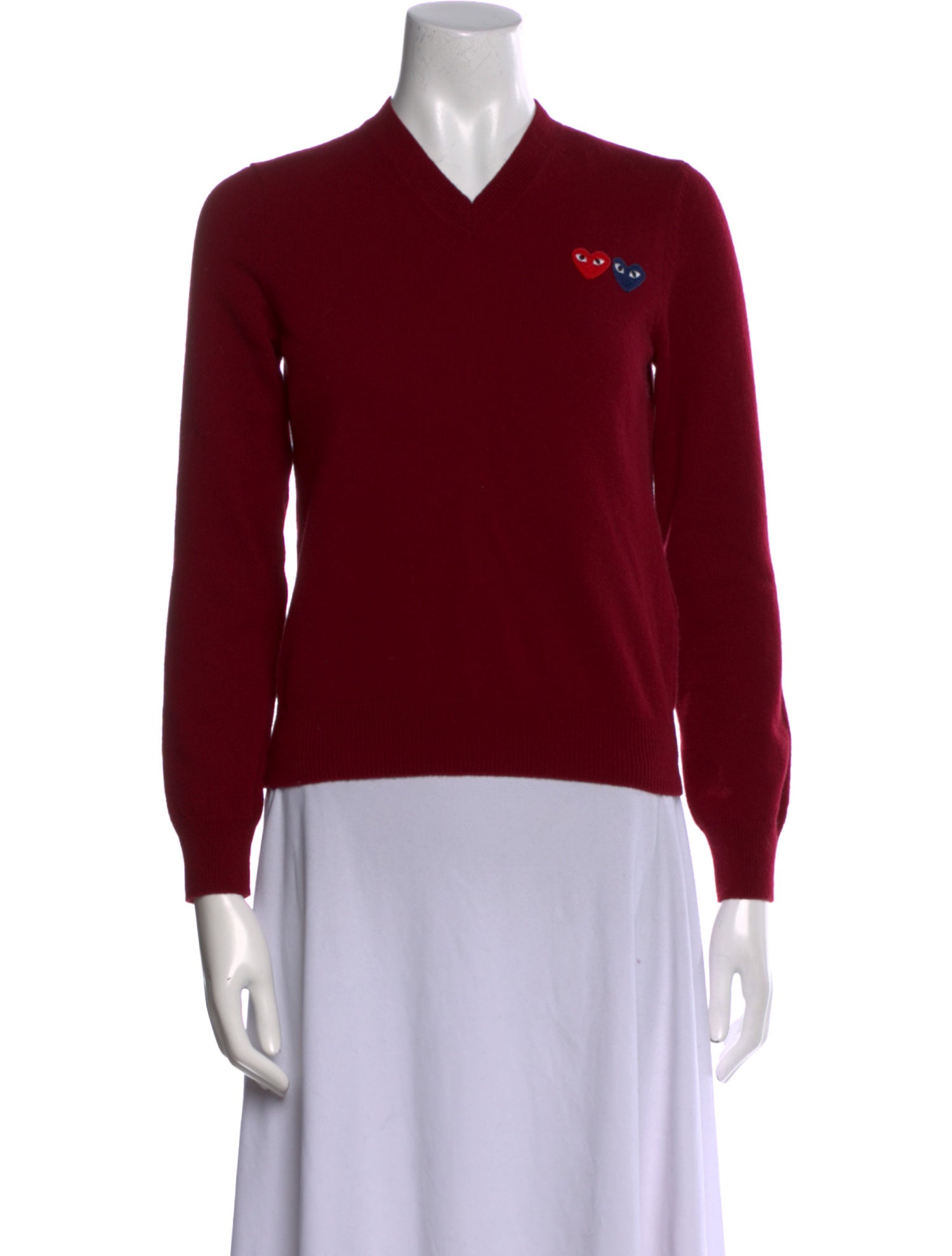 Comme des Garçons Play Wool V-Neck Sweater