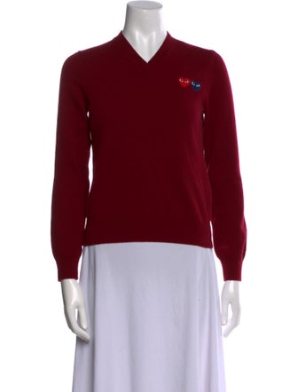 Comme des Garçons Play Wool V-Neck Sweater