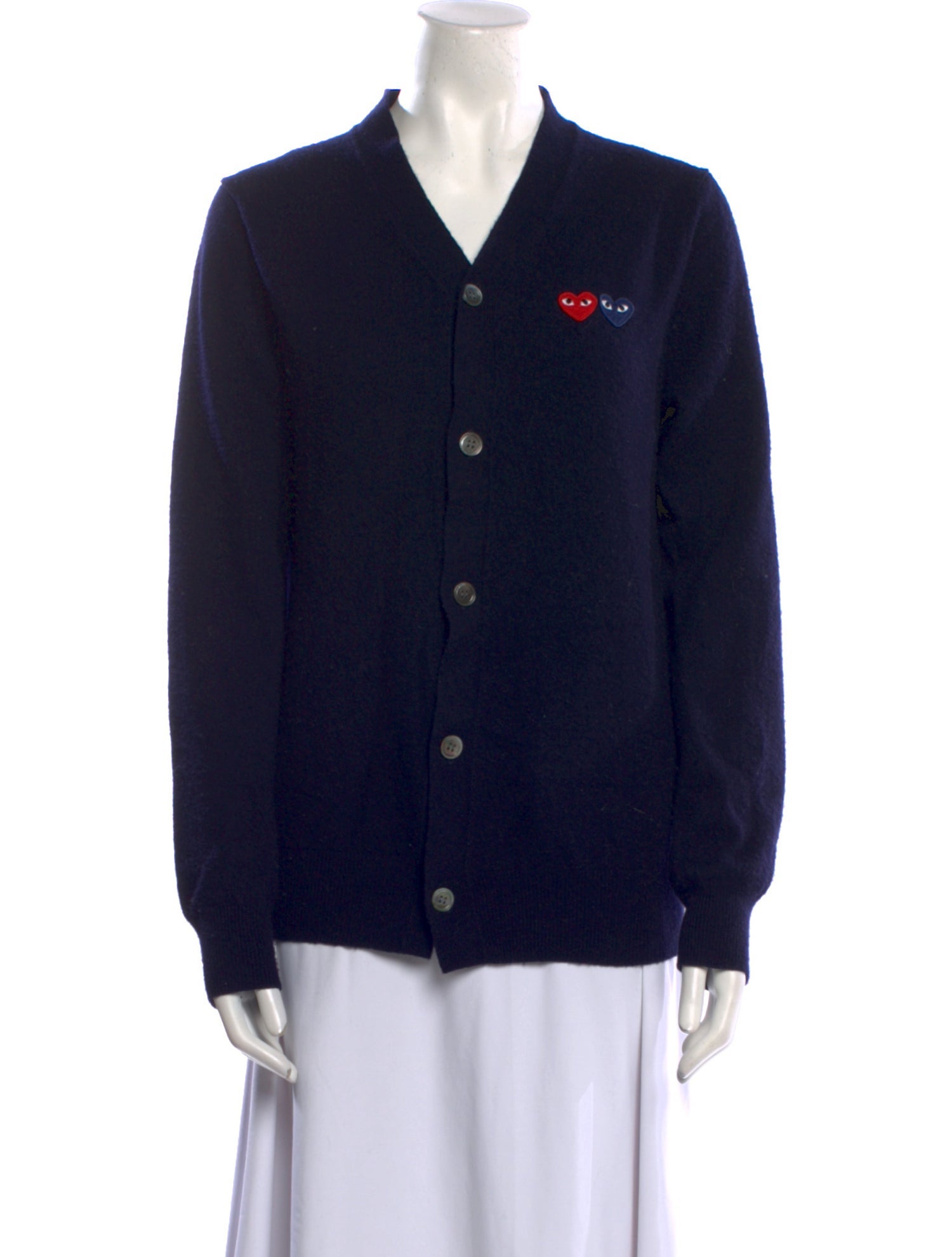 Comme des Garçons Play Wool V-Neck Sweater