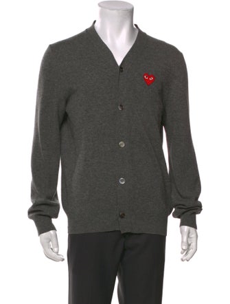 Comme des Garçons Play Wool V-Neck Cardigan