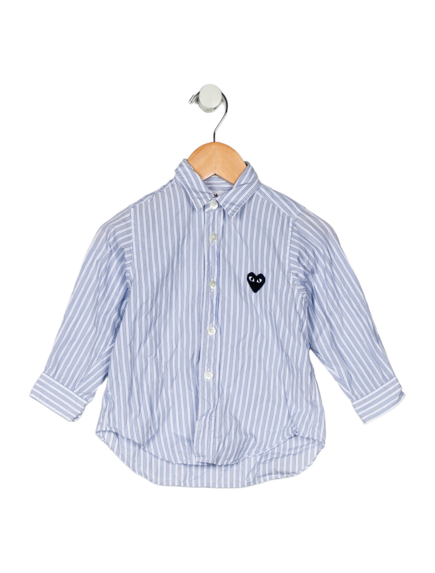 Comme des Garçons Play Kids' Button-Up Collared Shirt