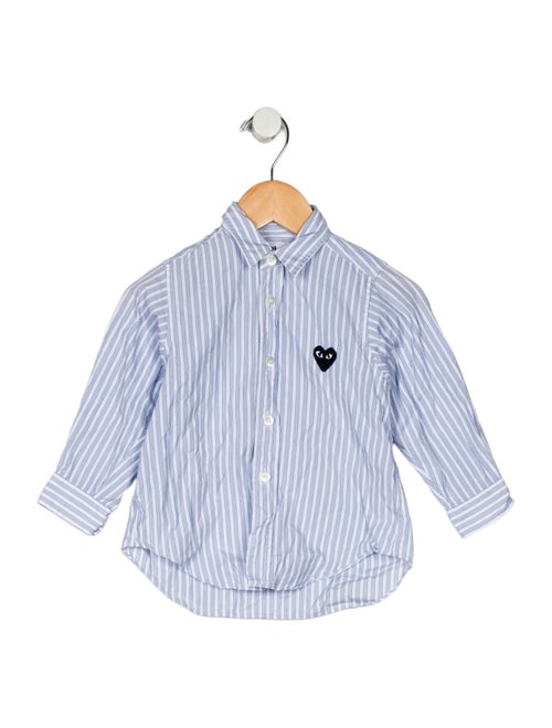 Comme des Garçons Play Kids' Button-Up Collared Shirt