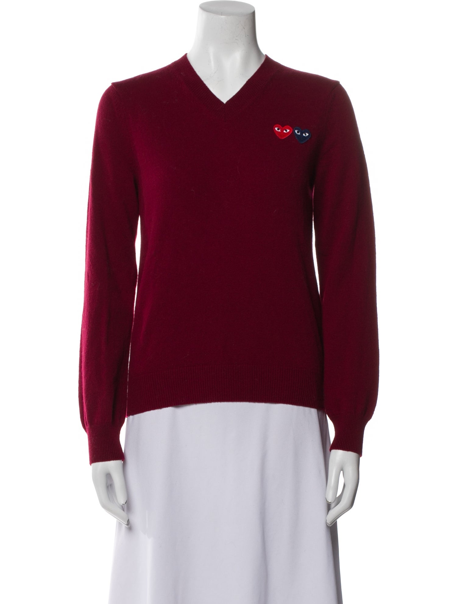 Comme des Garçons Play Wool V-Neck Sweater w/ Tags