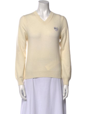 Comme des Garçons Play Wool V-Neck Sweater