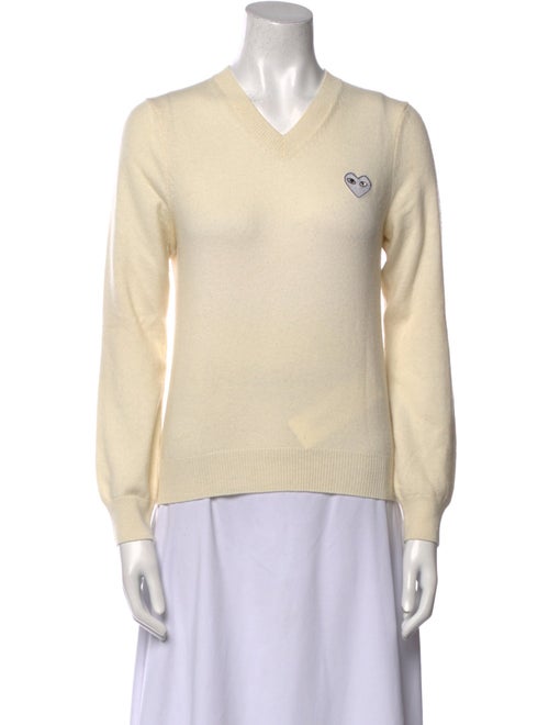 Comme des Garçons Play Wool V-Neck Sweater