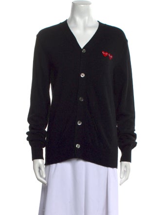 Comme des Garçons Play Wool V-Neck Sweater