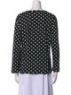 Comme des Garçons Play Polka Dot Print Scoop Neck Blouse