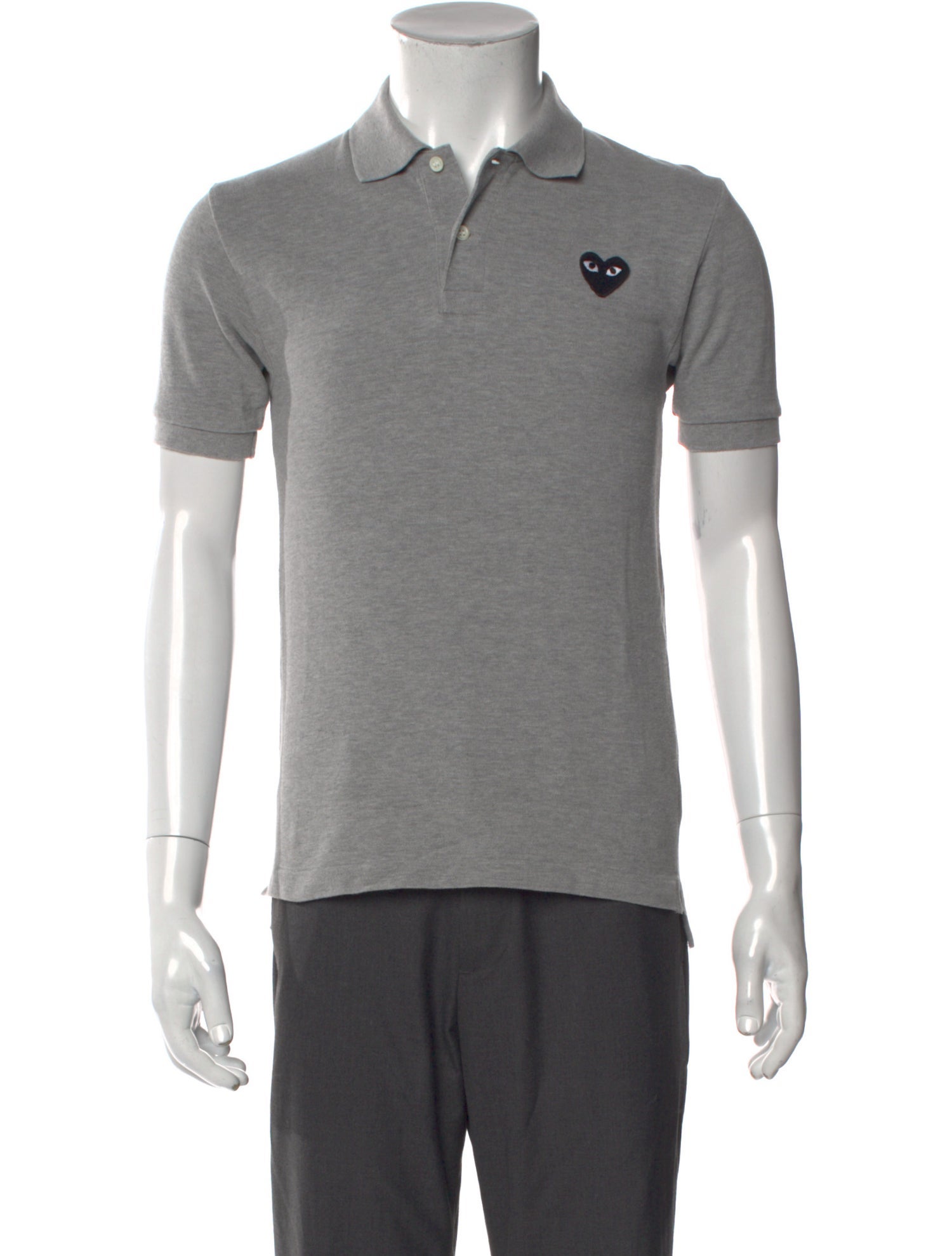 Comme des Garçons Play Collar Short Sleeve Polo Shirt