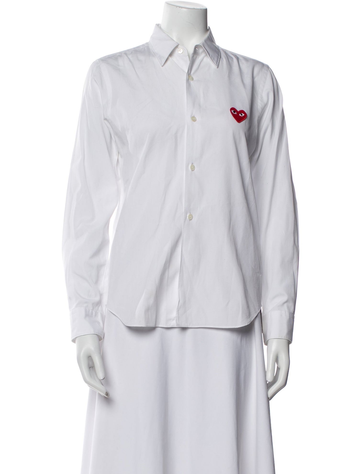 Comme des Garçons Play Long Sleeve Button-Up Top