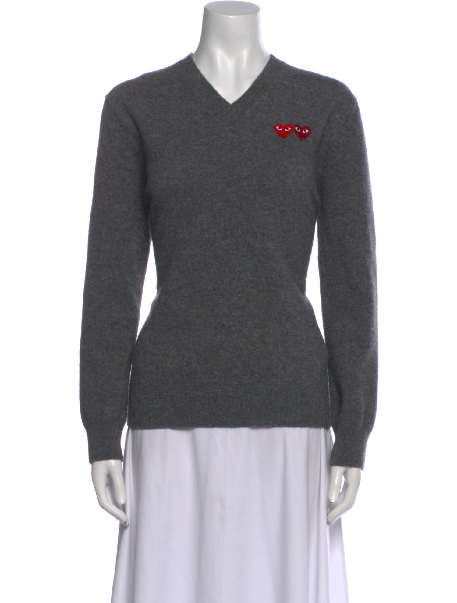 Comme des Garçons Play Wool V-Neck Sweater