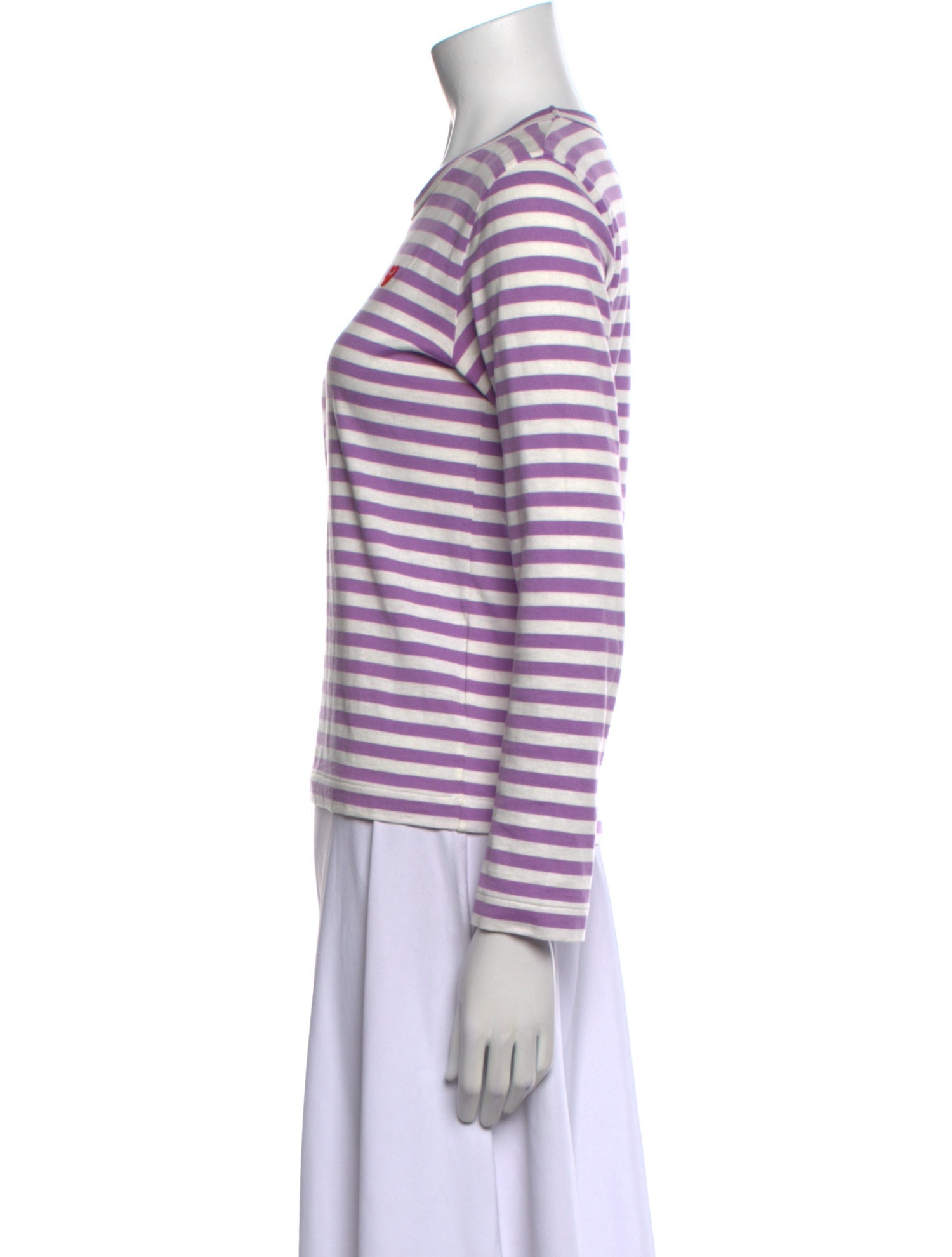 Comme des Garçons Play Striped Crew Neck Top