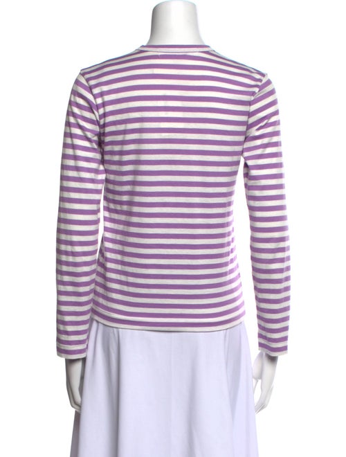 Comme des Garçons Play Striped Crew Neck Top